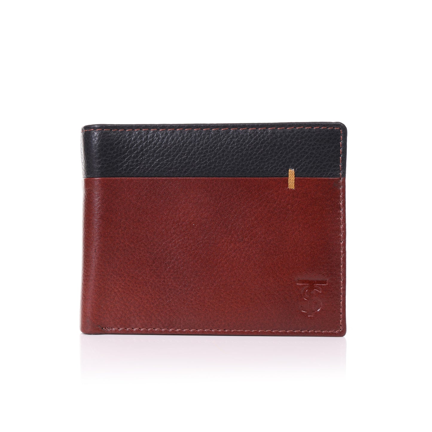 Systumm Men Tan Genuine Leather RFID Wallet