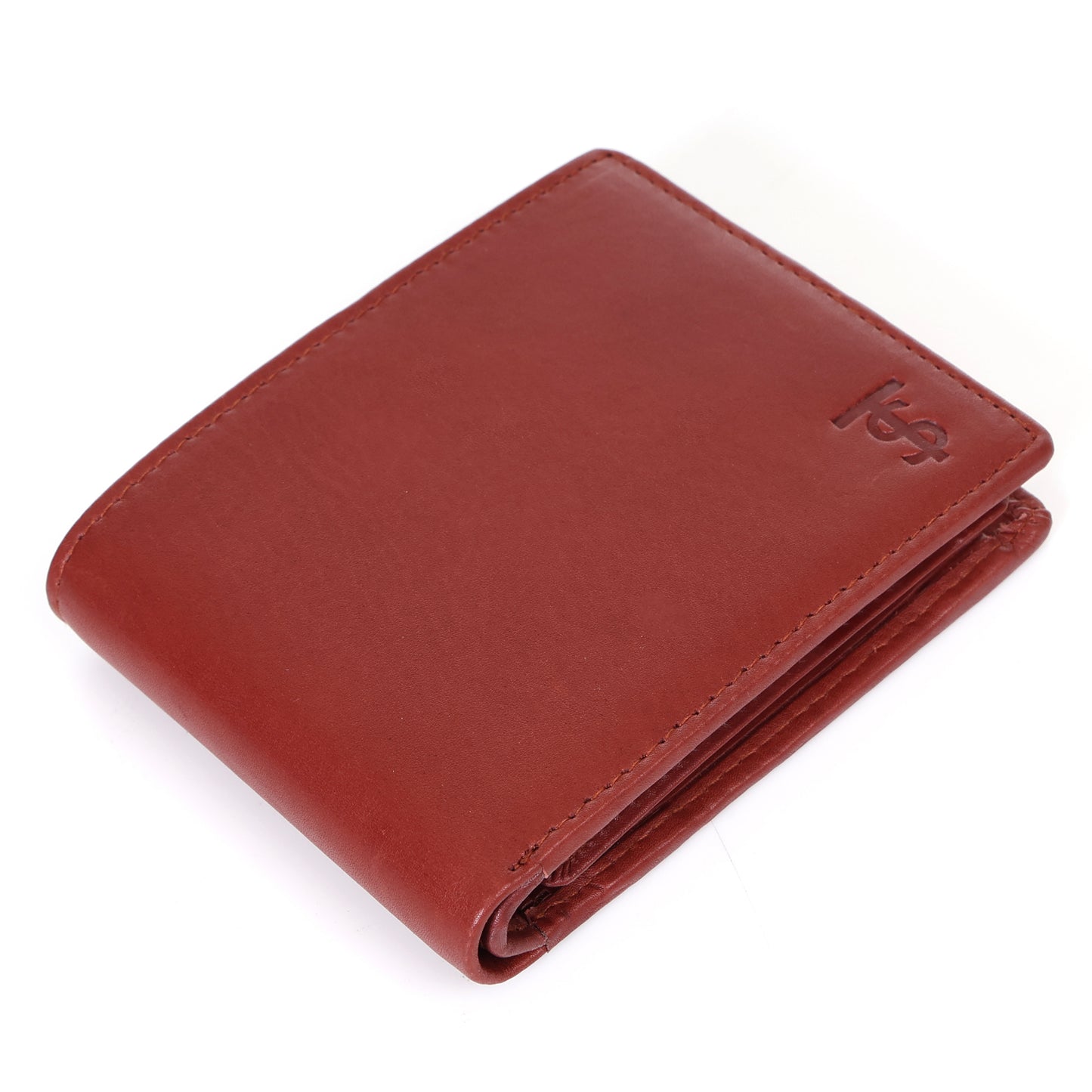 Systumm Men Brown Genuine Leather RFID Wallet (7 Card Slots)