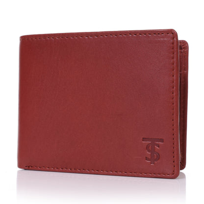 Systumm Men Brown Genuine Leather RFID Wallet (7 Card Slots)