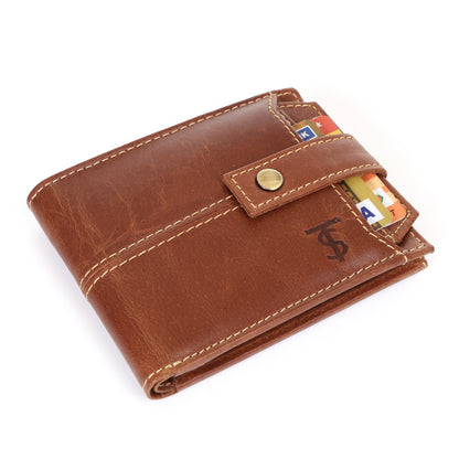 Systumm Men Brown Genuine Leather RFID Wallet