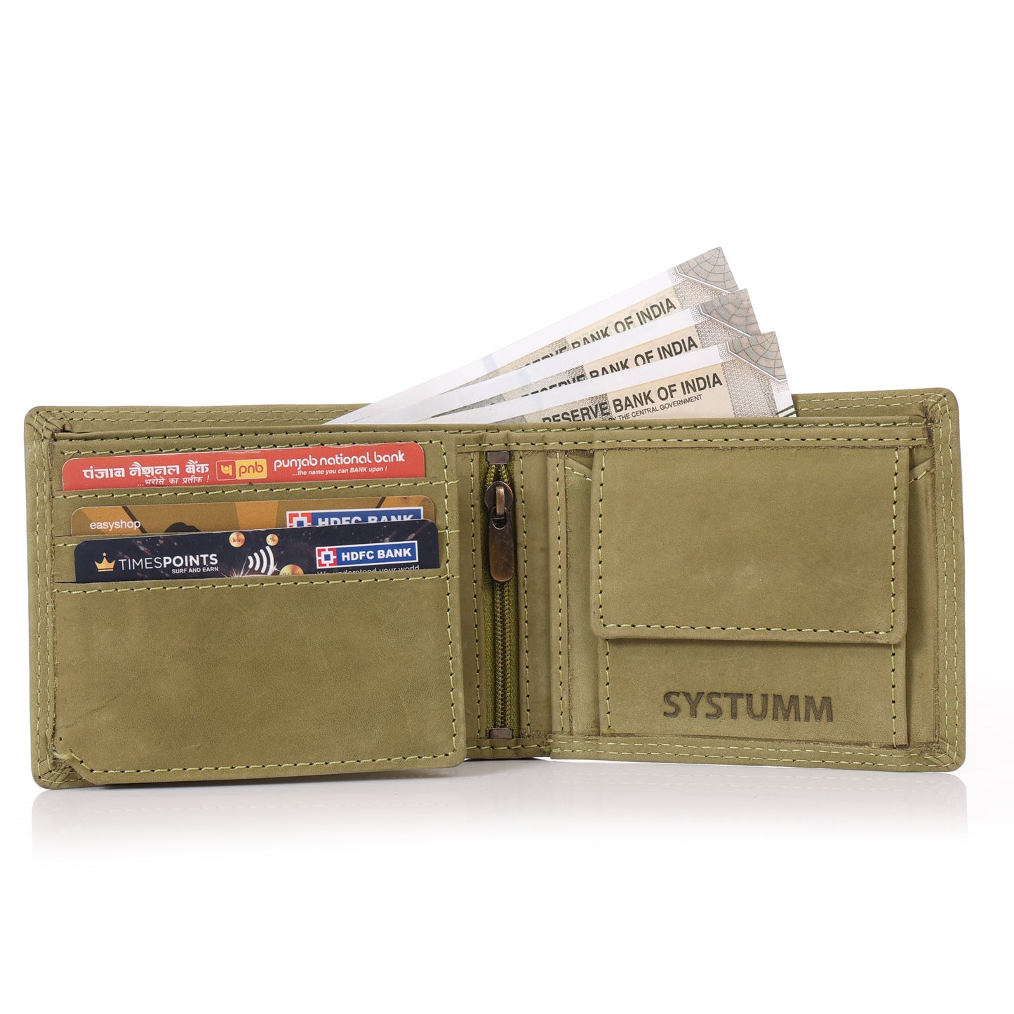 Systumm Men Casual  Genuine Leather RFID Wallet (7 Card Slots)