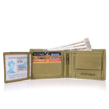 Systumm Men Casual  Genuine Leather RFID Wallet (7 Card Slots)