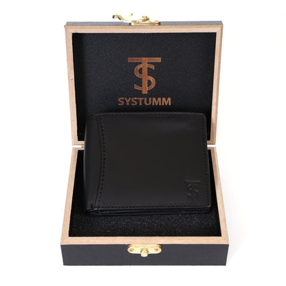 Systumm Men Casual  Genuine Leather RFID Wallet (7 Card Slots)