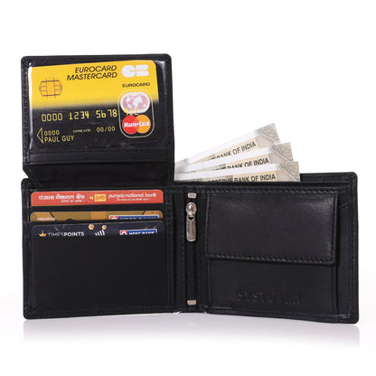 Systumm Men Casual  Genuine Leather RFID Wallet (7 Card Slots)