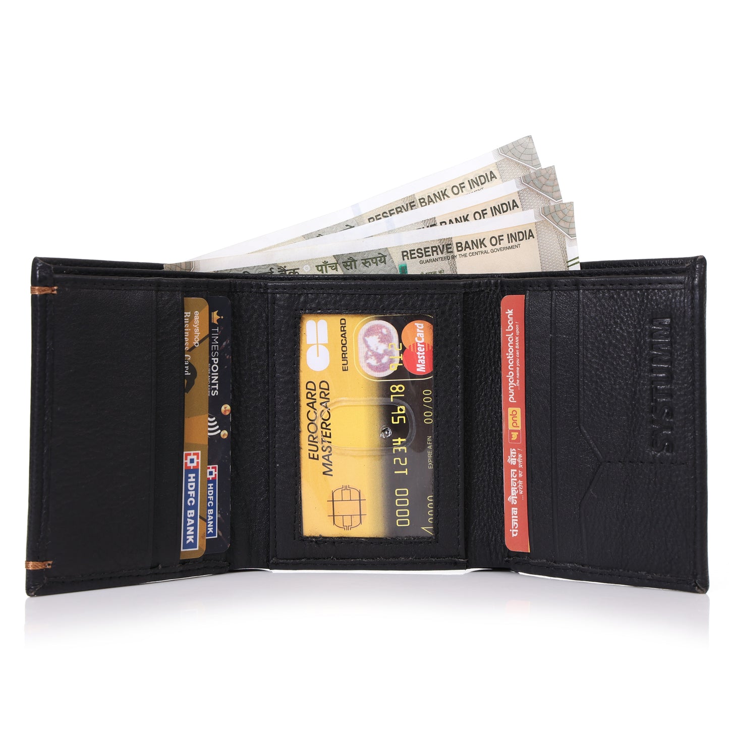 Systumm Men  Genuine Leather RFID Wallet (7 Card FOLD Slots)