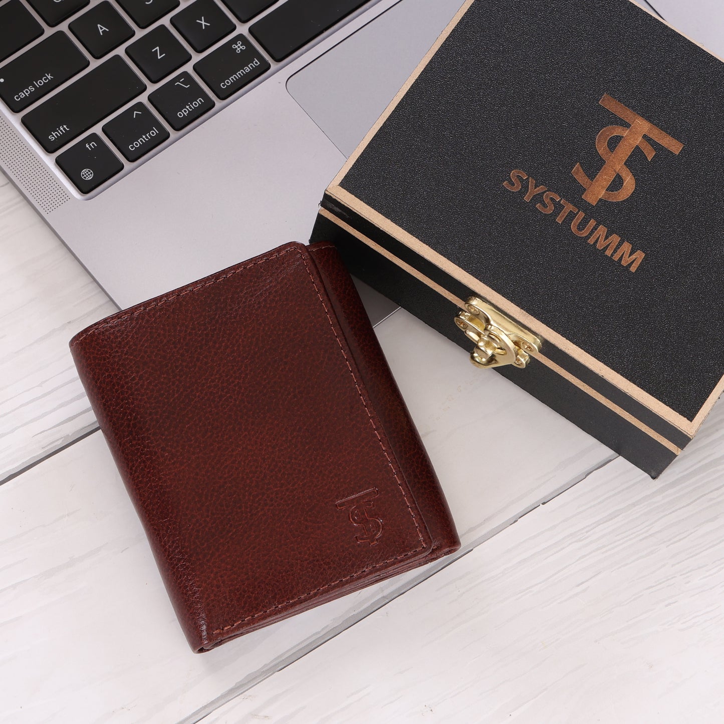 Systumm Men  Genuine Leather RFID Wallet (7 Card FOLD Slots)